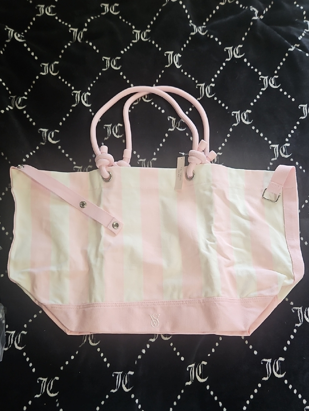 Victoria's Secret Heritage Stripe Rope Handle Tote Bag NEW SEALED MSRP $49.95 - Picture 4 of 14